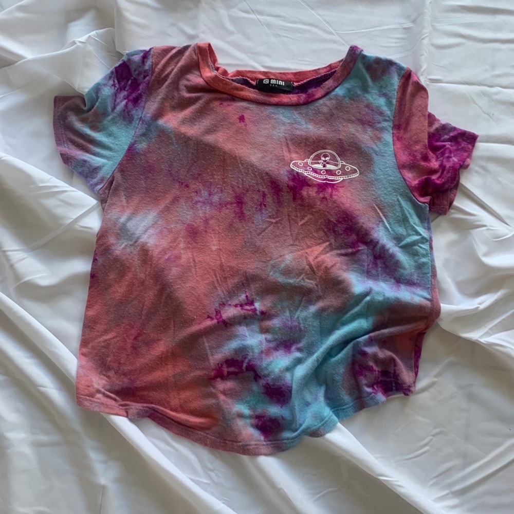 Multi Colored Tie Dye Crop Top